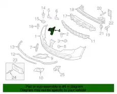Кронштейн бампера AH6Z-17C947-A FORD