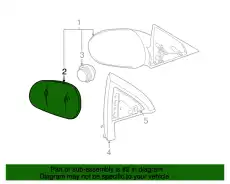 Элемент зеркальный 4R3Z-17K707-AA FORD