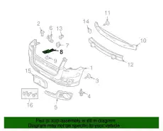 Кронштейн бампера 8A2Z-17C972-A FORD