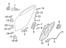 Ручка двери FORD 9H6Z-5422088-BA