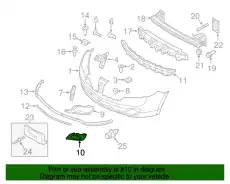 Заглушка бампера AH6Z-17E810-BA FORD