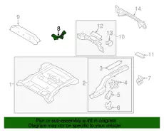 Кронштейн панели пола YL8Z-78638A88-AA FORD