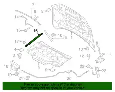 Амортизатор (упор) багажника FORD FL3Z-16C826-B