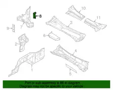 Кронштейн панели стеклоочистителя правый 4C3Z-2502884-AA FORD