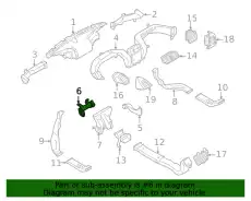 DUCT - HEATER OUTLET FA1Z-18491-C FORD