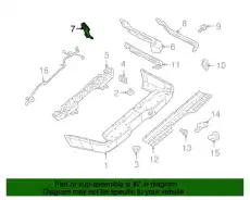 Кронштейн бампера 7A2Z-17D942-F FORD