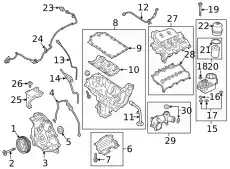 GASKET - OIL PAN JL3Z-6710-A FORD