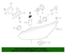 Лампа F5TZ-13466-AA FORD