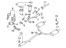 Кронштейн глушителя 8A5Z-5A205-A FORD