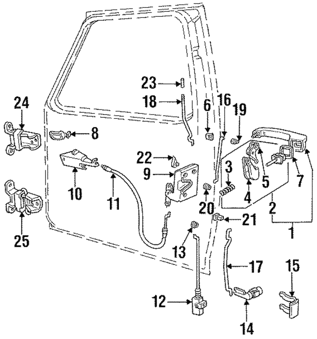 Тяга замка двери E7TZ-1521853-A FORD
