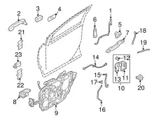Тяга замка двери 5G1Z-5421851-AA FORD