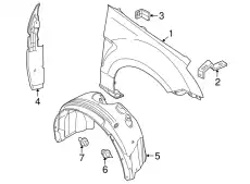Кронштейн крыла 8S4Z-16A143-A FORD