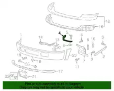 Кронштейн крепления бампера 5C3Z-17B749-AA FORD