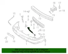 Заглушка бампера 6W3Z-17E810-AA FORD