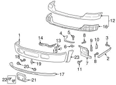 Кронштейн крепления бампера 5C3Z-17B750-AA FORD