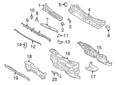 Кронштейн панели инструментальной 2T1Z-6104366-A FORD