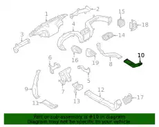 DUCT - HEATER EM2Z-19B680-A FORD
