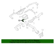 Патрубок отопителя 6L2Z-19D888-AA FORD