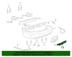 Заглушка бампера 3W1Z-17E811-AA FORD