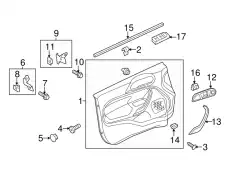 Кронштейн панели обшивки двери BE8Z-5423835-A FORD
