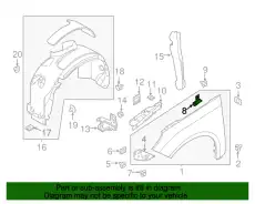 Кронштейн крыла BM5Z-16K039-B FORD