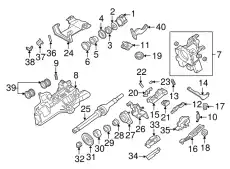 Пружина колонки рулевой D8BZ-3E696-A FORD