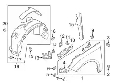 Кронштейн крыла CP9Z-16C076-A FORD