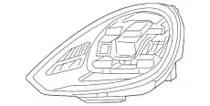 Фара PORSCHE 95863128141