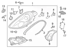 Фара PORSCHE 98163126602