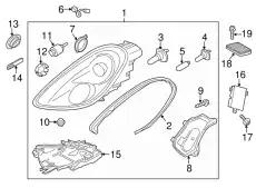 Фара PORSCHE 98163126502