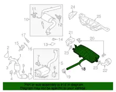 Задний глушитель 95811191080 PORSCHE