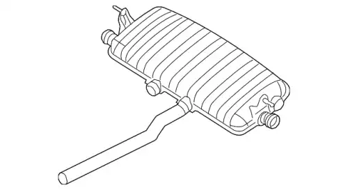 Задний глушитель 95811191080 PORSCHE