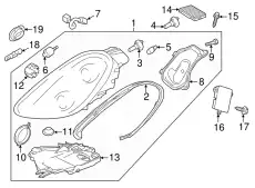 Фара PORSCHE 98163123508