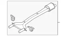 Задний глушитель 97011191195 PORSCHE