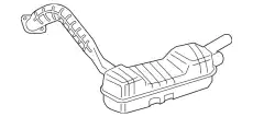 98111123101 Глушитель основной лев.Б/У PORSCHE