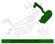 Глушитель 98111132201 PORSCHE