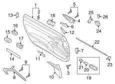 Ручка двери PORSCHE 99155553300N12