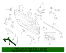 Ручка двери PORSCHE 99155553300A11