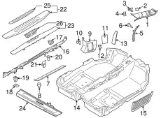 Коврики в салон PORSCHE 98155101106GDE