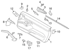 Ручка двери PORSCHE 981555533001E0