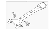 Передний глушитель 97011191357 PORSCHE