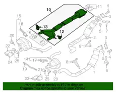 Передний глушитель 97011191365 PORSCHE
