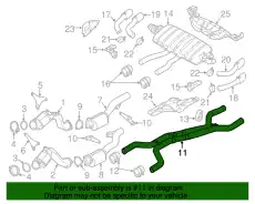Передний глушитель 95811190321 PORSCHE