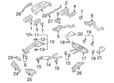 Передний глушитель 95511109630 PORSCHE