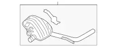Задний глушитель 97011191112 PORSCHE