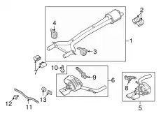 Передний глушитель 97011191305 PORSCHE