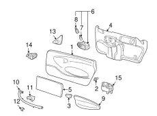 Ручка двери PORSCHE 98655535205ESK