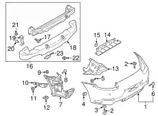 Кронштейн бампера 99150514103 PORSCHE