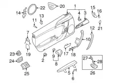 Ручка двери PORSCHE 99755598800A35