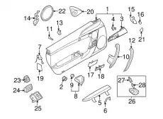 Ручка двери PORSCHE 99755598700A35